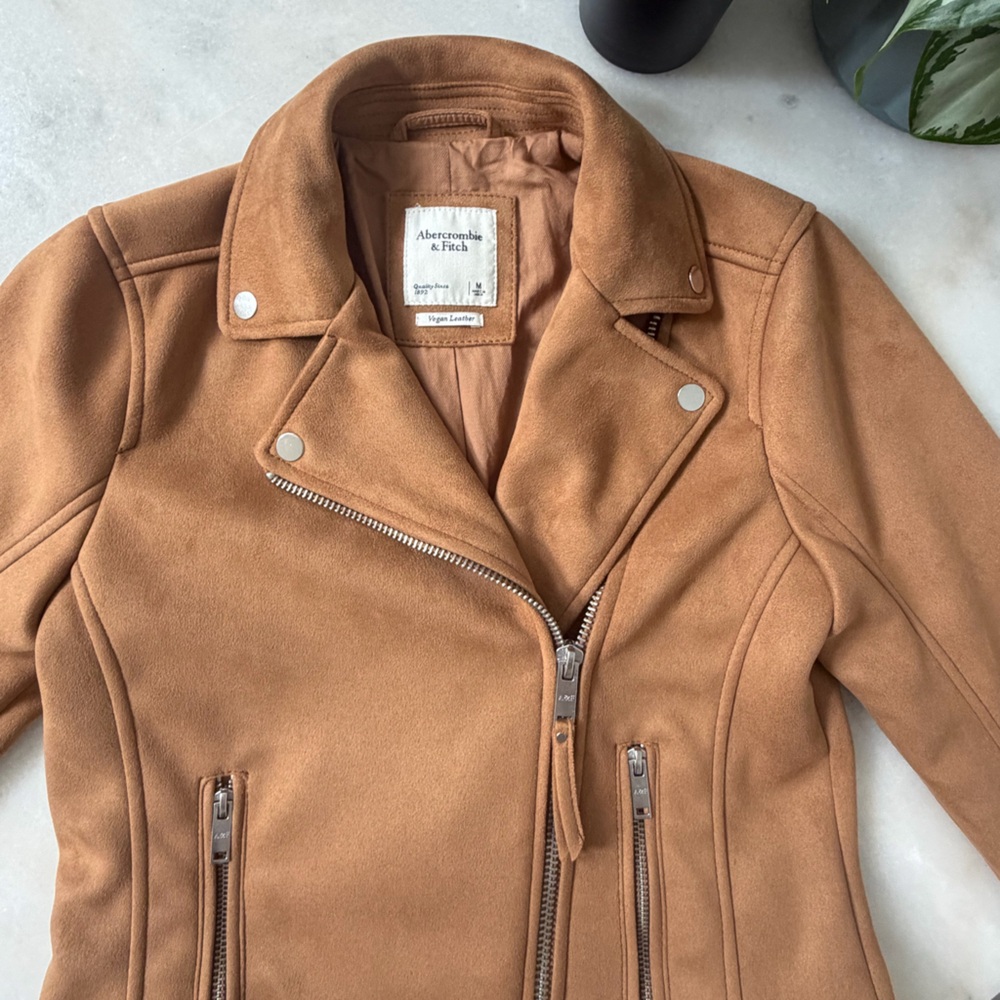 Abercrombie & Fitch Tan Leather Jacket